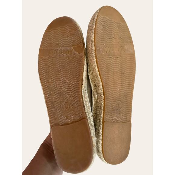 Soludos French Bulldog Canvas Espadrilles Platform Slip On Shoes Size 10 - Picture 8 of 9